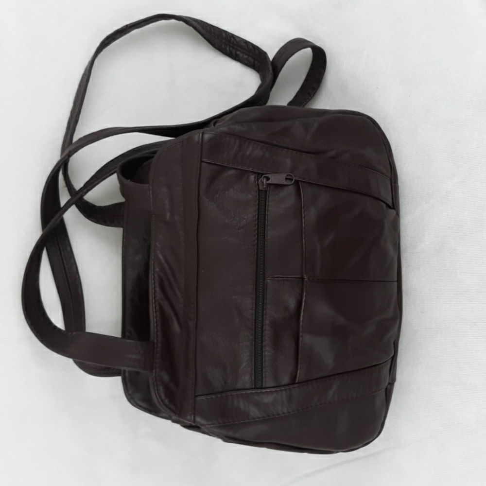 COPY - Ladies 3 Compartment Leather Shoulder Bag